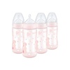 image:imageNUK First Choice Smooth Flow AntiColic Bottle Peach 5 oz Baby Bottle with SafeTemp Temperature Indicator Newborn Essentials 1PackPink Bunny