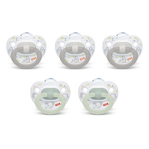 image:imageNUK First Choice Classic Orthodontic Baby Pacifier 618 Months Baby Pacifier Assorted Colors Baby Must Haves 5packAssorted