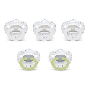 image:imageNUK First Choice Classic Orthodontic Baby Pacifier 618 Months Baby Pacifier Assorted Colors Baby Must Haves 5packNeutral