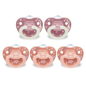 image:imageNUK First Choice Classic Orthodontic Baby Pacifier 618 Months Baby Pacifier Assorted Colors Baby Must Haves 5packOrange  Pink