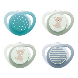 image:imageNUK GlowintheDark Orthodontic Pacifier with HeartShaped Shield BPAFree fits 618 Months 4PackBear