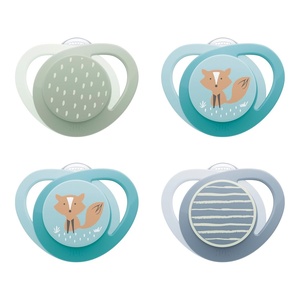 image:imageNUK GlowintheDark Orthodontic Pacifier with HeartShaped Shield BPAFree fits 618 Months 4PackFox