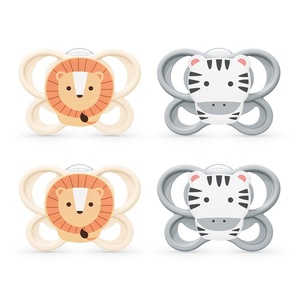 image:imageNUK Perfect Match Air Pacifiers 6 Months 4 PackZebra  Lion
