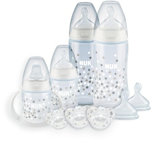 image:imageNUK Smooth Flow Anti Colic Baby Bottle Newborn Gift Set Amazon ExclusiveWhite Dots