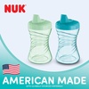 image:imageNUK First Choice Fun Grips Hard Spout Straw Cup 20 10 oz Sippy Cup with Handles 4packGreenYellow