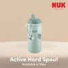 image:imageNUK First Choice Sesame Street Active Hard Spout Straw Cup 20 10 oz Sippy Cup with OntheGo Carry Clip Lightweight Leak Proof Spill Proof Cup 2PackGreen Animals