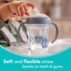 image:imageNUK Perfect Match Learner Straw Cup 5 oz 2 pack  Soft Straw EasyGrip Handles BPA Free Spill Proof Transition Sippy CupBlue