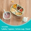 image:imageNUK Silicone Baby Tableware Bundle Includes 1 Plate 1 Bowl 1 Cup amp 1 Spoon Durable Suction Feature Helps Reduce Spills MicrowaveSafe BPAFreeGreen