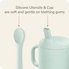image:imageNUK Silicone Baby Tableware Bundle Includes 1 Plate 1 Bowl 1 Cup amp 1 Spoon Durable Suction Feature Helps Reduce Spills MicrowaveSafe BPAFreeGreen
