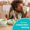 image:imageNUK Silicone Baby Tableware Bundle Includes 1 Plate 1 Bowl 1 Cup amp 1 Spoon Durable Suction Feature Helps Reduce Spills MicrowaveSafe BPAFreeGreen