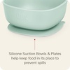 image:imageNUK Silicone Baby Tableware Bundle Includes 1 Plate 1 Bowl 1 Cup amp 1 Spoon Durable Suction Feature Helps Reduce Spills MicrowaveSafe BPAFreeGreen