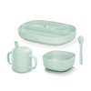 image:imageNUK Silicone Baby Tableware Bundle Includes 1 Plate 1 Bowl 1 Cup amp 1 Spoon Durable Suction Feature Helps Reduce Spills MicrowaveSafe BPAFreeGreen