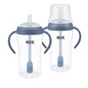 image:imageNUK Perfect Match Learner Straw Cup 5 oz 2 pack  Soft Straw EasyGrip Handles BPA Free Spill Proof Transition Sippy CupBlue