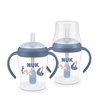 image:imageNUK Perfect Match Learner Straw Cup 5 oz 2 pack  Soft Straw EasyGrip Handles BPA Free Spill Proof Transition Sippy CupBlue Bears
