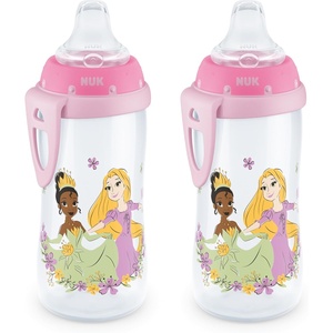 image:imageNUK Active Sippy Cup 10 oz 2 Pack Disney Princess BPAFree Soft Spout SpillProof CupDisney Princess