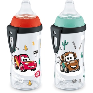 image:imageNUK Active Sippy Cup 10 oz 2 Pack Disney Princess BPAFree Soft Spout SpillProof CupDisneys Cars