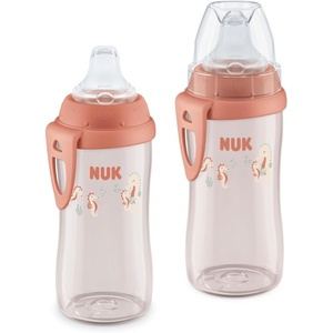 image:imageNUK Active Spill Proof Sippy Cup 10 oz 2 Pack 8 Months Pink  BPA Free Spill Proof Sippy CupOrange