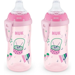 image:imageNUK Active Spill Proof Sippy Cup 10 oz 2 Pack 8 Months Pink  BPA Free Spill Proof Sippy CupPink Music