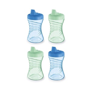 image:imageNUK First Choice Fun Grips Hard Spout Straw Cup 20 10 oz Sippy Cup with Handles 4packBlueGreen