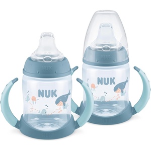 image:imageNUK First Choice Learner Cup 20 5 oz Sippy Cup with Handles Spill Proof Leak Proof Soft Straw Cup 2packBlue