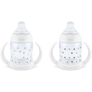 image:imageNUK First Choice Learner Cup 20 5 oz Sippy Cup with Handles Spill Proof Leak Proof Soft Straw Cup 2packTimeless