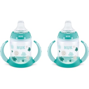 image:imageNUK Learner Cup 5oz 2Pack Flowers  BPA Free Spill Proof Sippy CupClouds  Stars