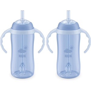 image:imageNUK Learner Straw Cup 10oz  Toddler Cup with Soft Straw for Easy Drinking Suitable for Ages 8 Months and UpBlue