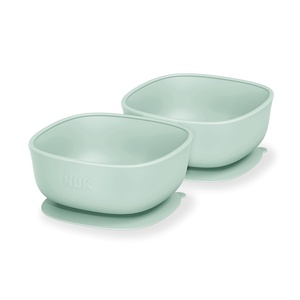image:imageNUK Silicone Baby Tableware Bundle Includes 1 Plate 1 Bowl 1 Cup amp 1 Spoon Durable Suction Feature Helps Reduce Spills MicrowaveSafe BPAFreeGreen