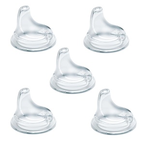 image:imageNUK Replacement Silicone Spout for Select NUK Cups SpillProof Soft Spout DishwasherSafe BPAFree Clear Pack of 31 Count Pack of 5