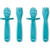 image:imageNUK Pretensil Dipper Spoon amp Fork Set Baby amp Toddler SelfFeeding Utensils EasyGrip MessReducing Design 4 PackBlue